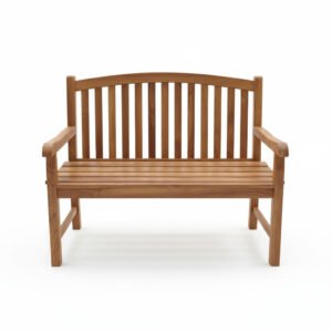Banqueta ergonómica de teca | 3 plazas, cómoda y elegante