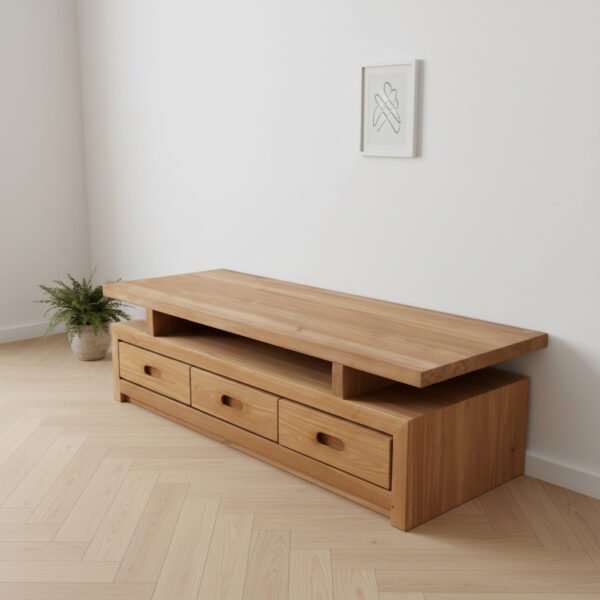 Estante, tv cabinet en madera teca 01