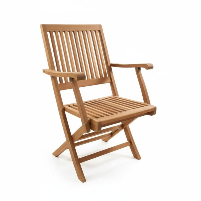 Silla Capitán con Espaldar Ancho | 100% teca, resistente y elegante