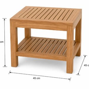 P0342 MESA BAJA EN TRELIS CUADRADA CON BASE 45 x 45 x 40 cm