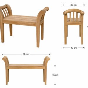 P0314 BANCO DE JARDIN 1  69 x 60 x 36 CM