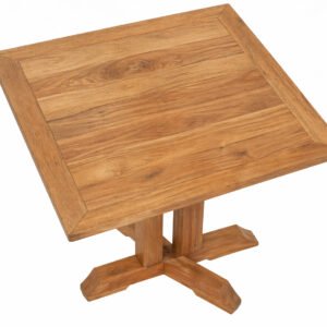 P0273 MESA ALTA  CUADRADA DE PEDESTAL 70x70x110cm