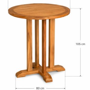P0021 MESA REDONDA TIPO BAR 80x80x110 CM